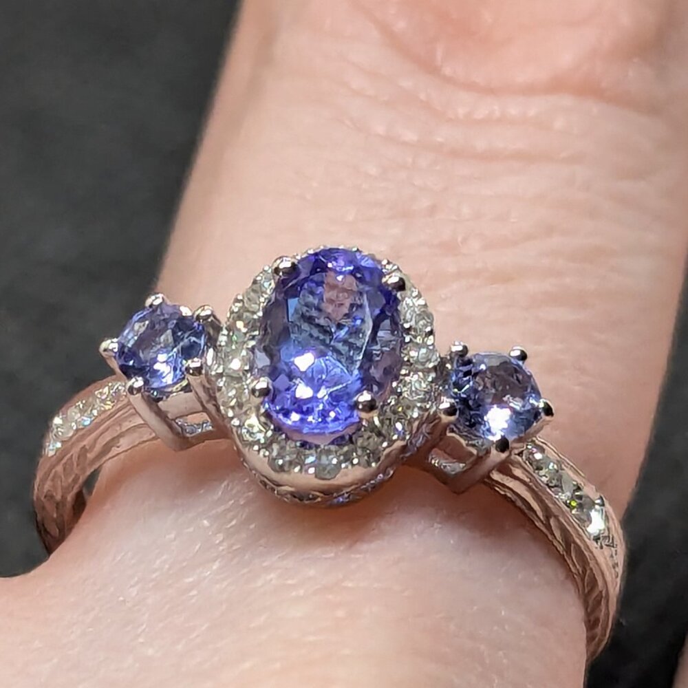 14k ring tanzanite great color engagement wedding ring brand new with tags sz7